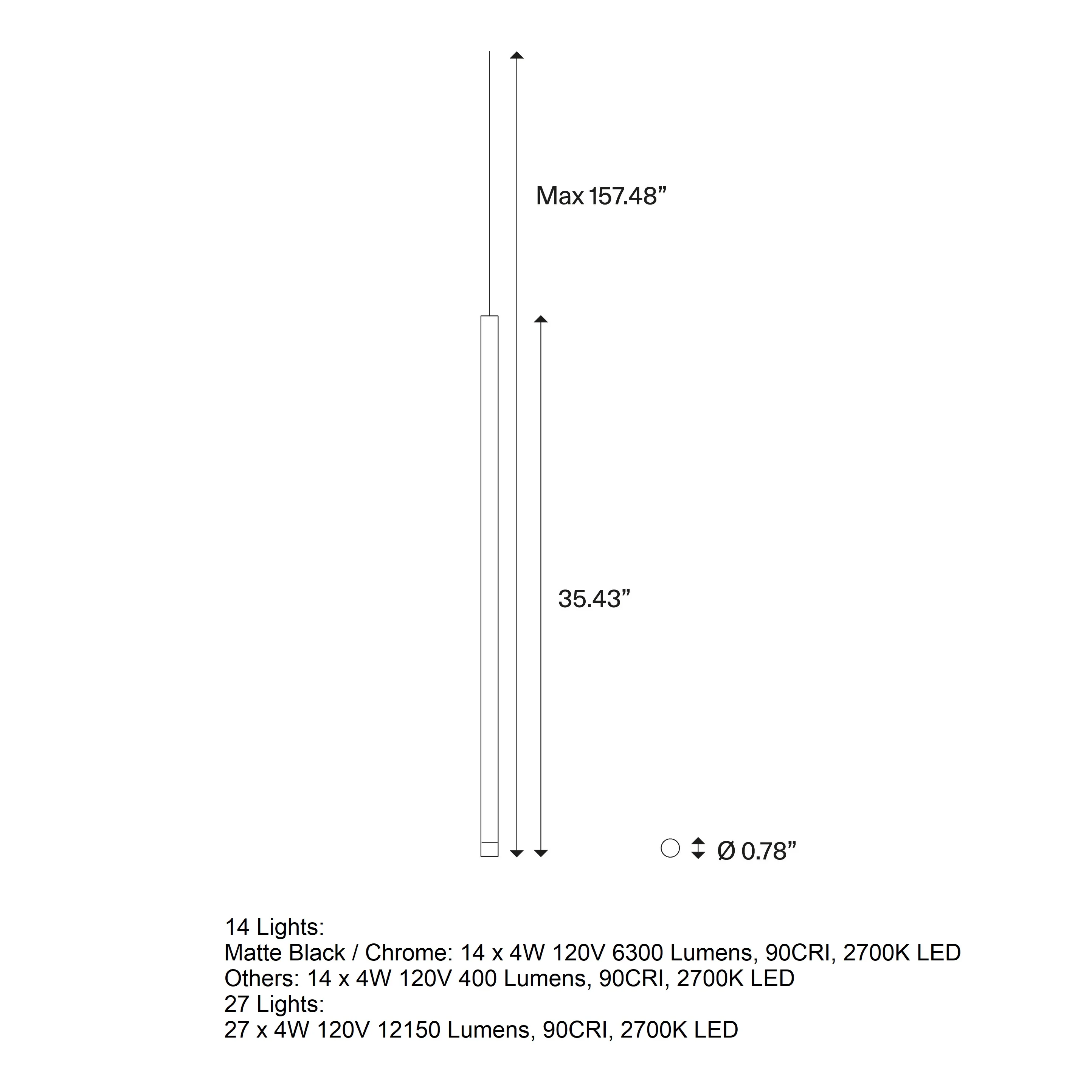 A-Tube Nano Multi-Light Rectangular Pendant Light - Image 26