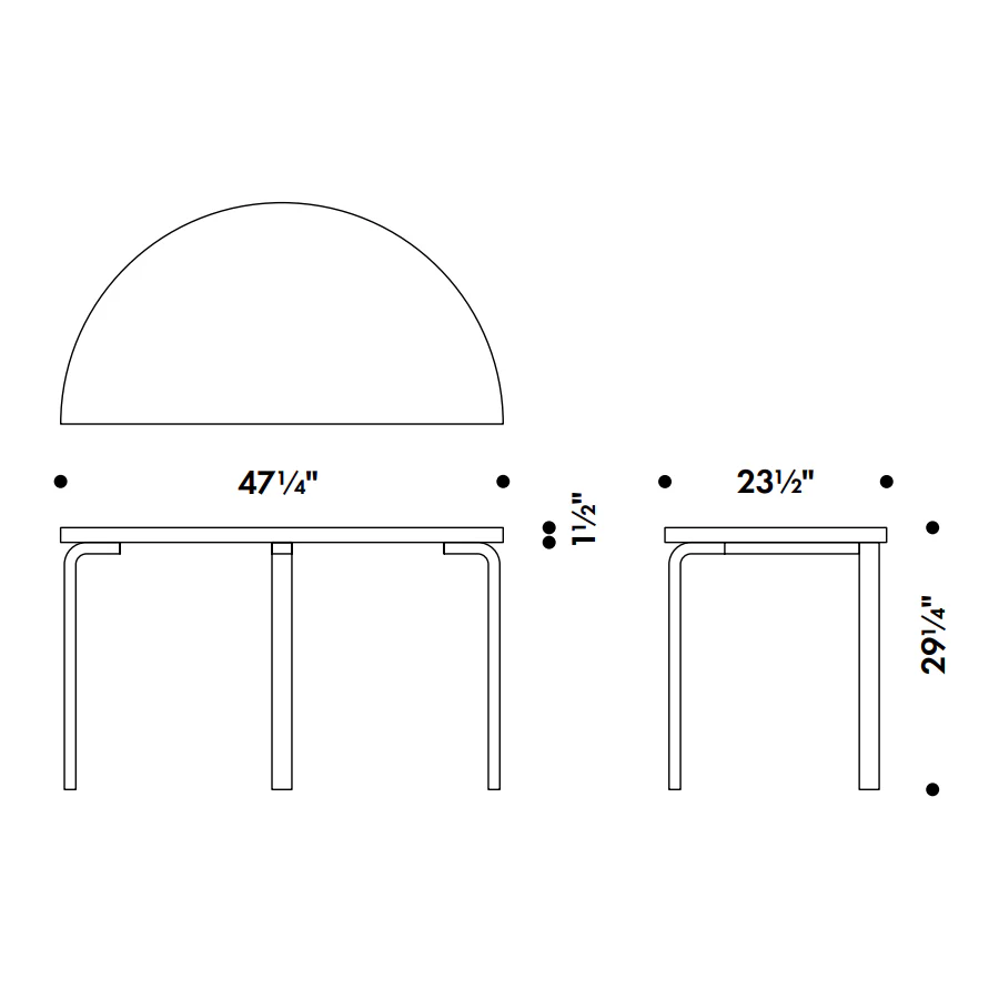 Aalto Half-Round Dining Table - Image 12
