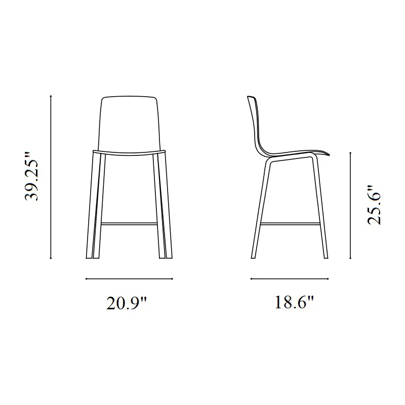 Aava Outdoor Bar and Counter Stool with Wood Base - Image 16