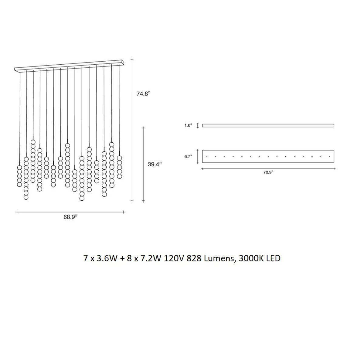 Abacus Linear LED Suspension Light - Image 7