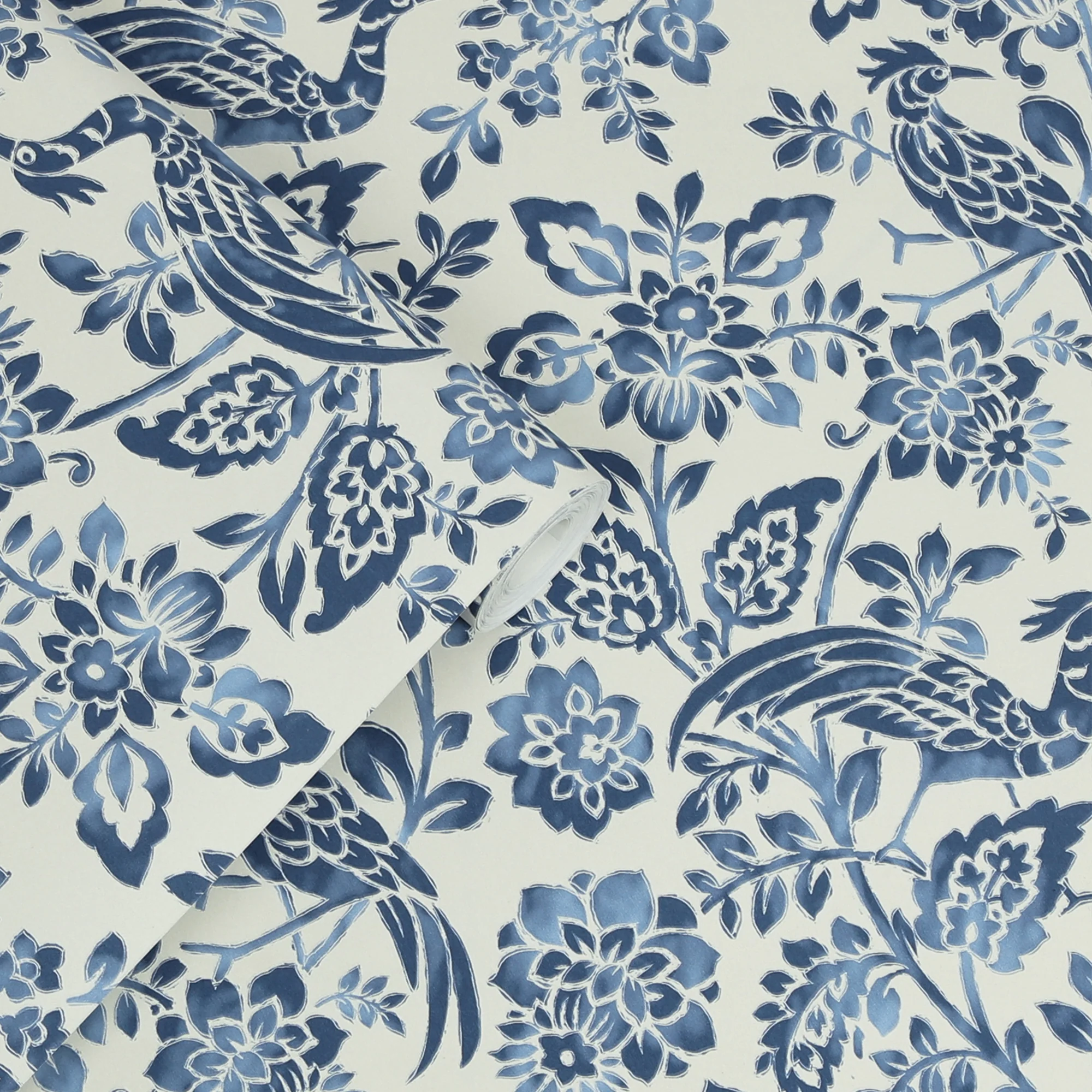 Laura Ashley Adain Palace Wallpaper Dark Seaspray Blue Wallpaper - Image 3