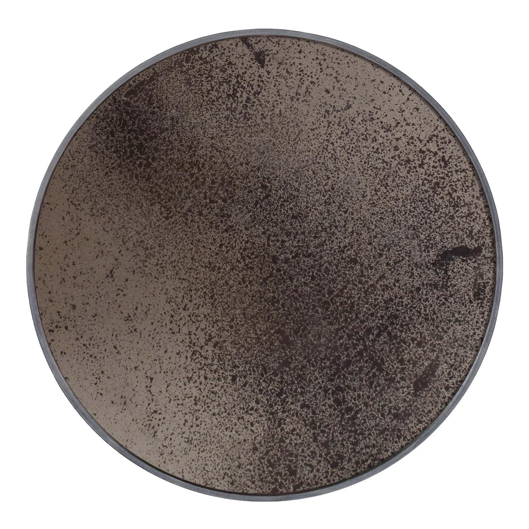 Aged Round Wall Mirror