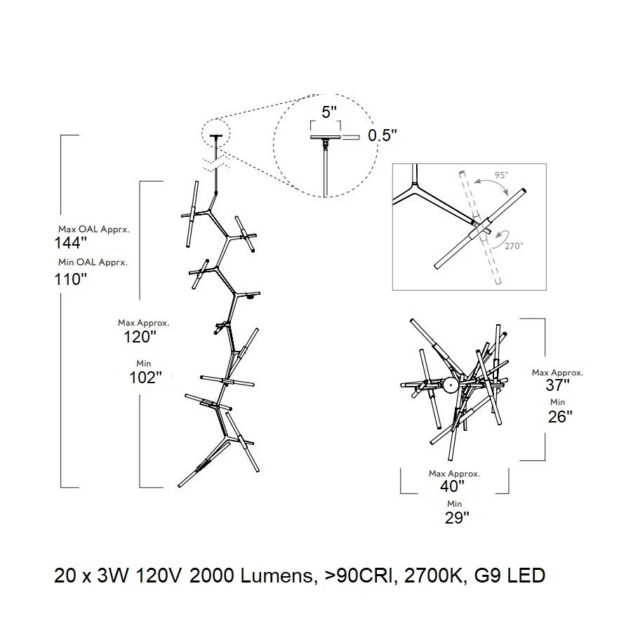 Agnes Cascade LED Chandelier - Image 11