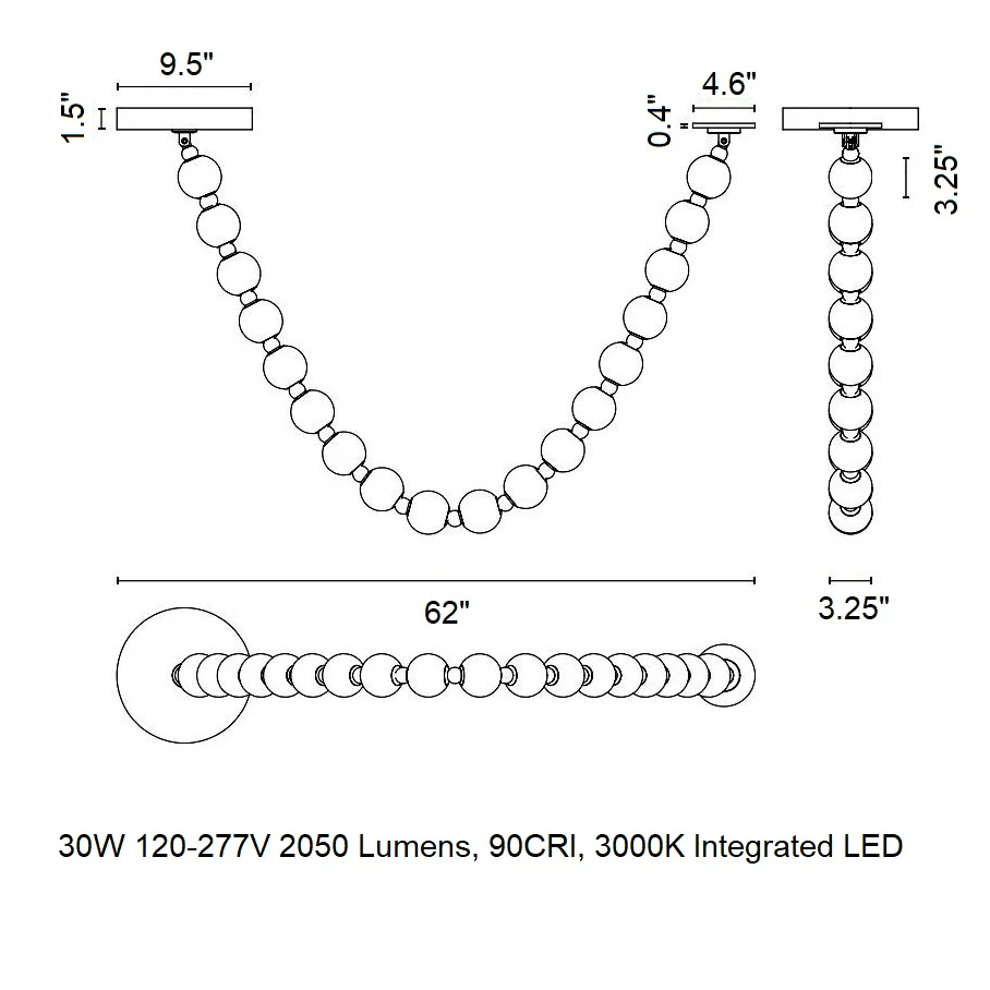 Akoya Bead LED Pendant Light - Image 10