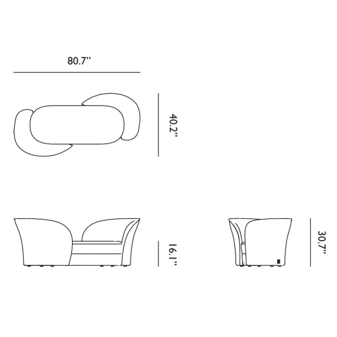 Aldora Vis a Vis Sofa - Image 10