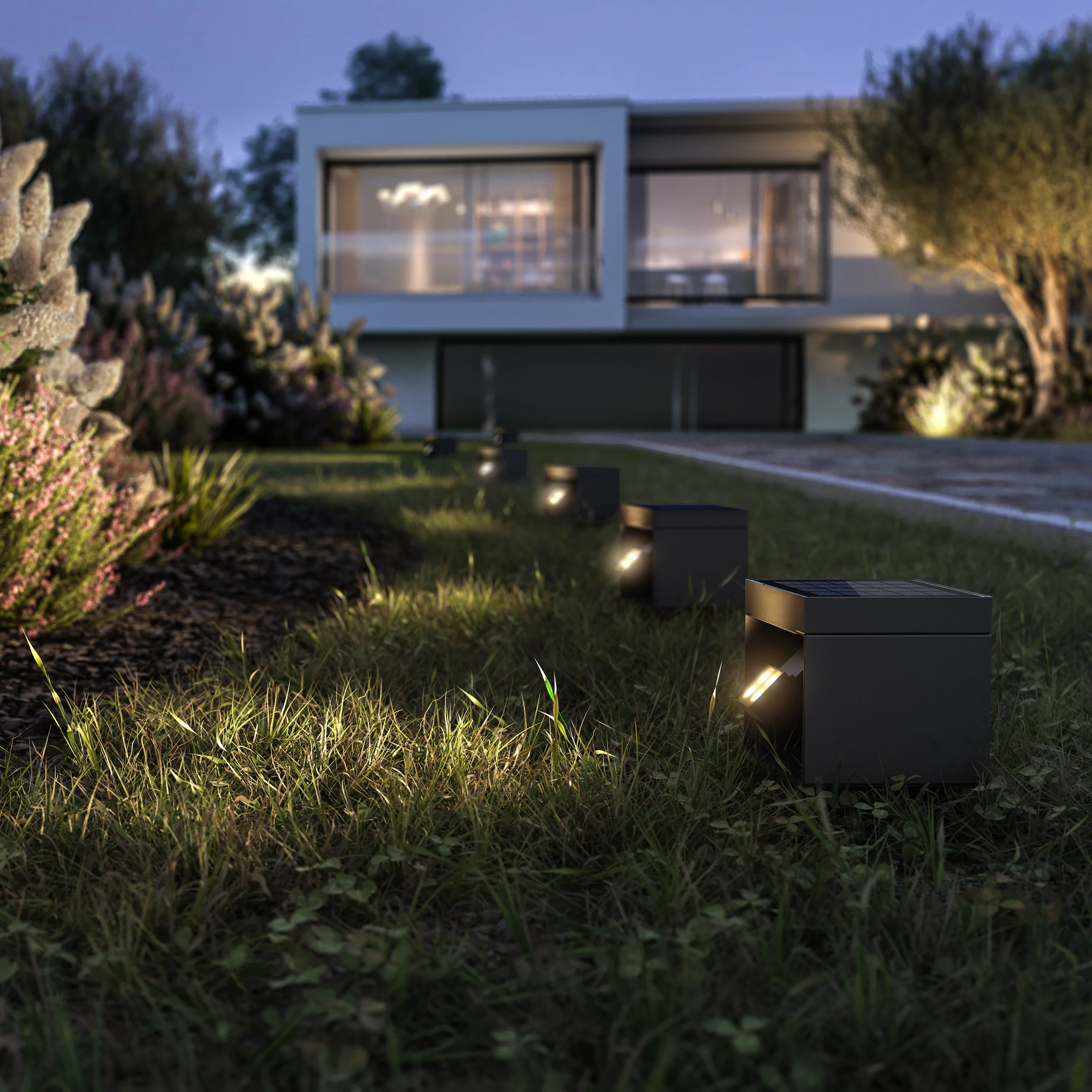 Alea Outdoor Solar Bollard Light - Image 2