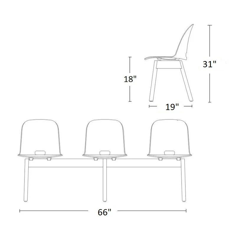 ALFI 3-Seat High-Back Bench - Image 18