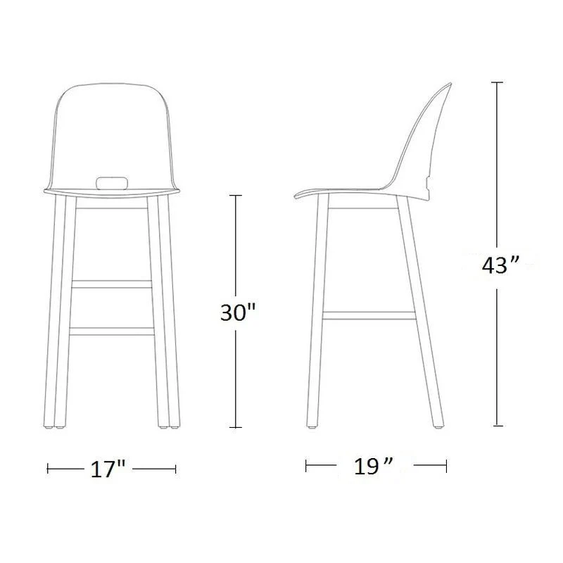 Alfi High Back Bar and Counter Stool - Image 43