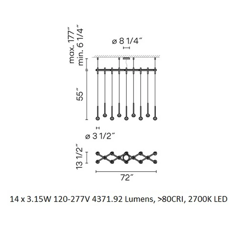 Algorithm Linear LED Pendant Light - Image 6