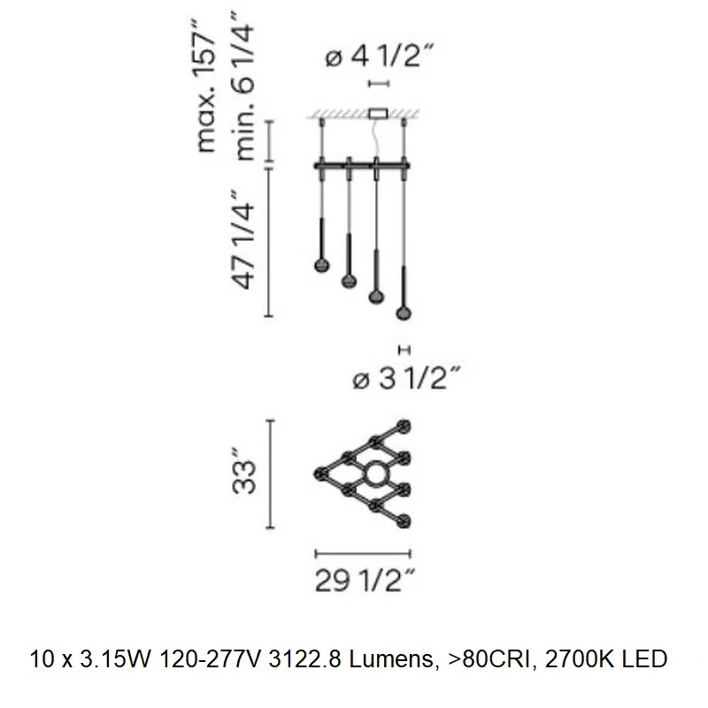 Algorithm Triangular LED Pendant Light - Image 7