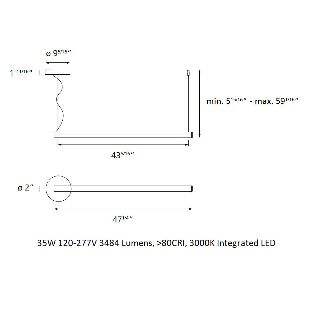 Alphabet of Light Linear Suspension Light - Image 8