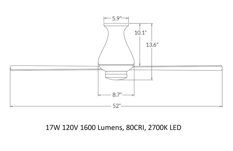 Altus 52 Inch Flush Mount LED Ceiling Fan - Image 5