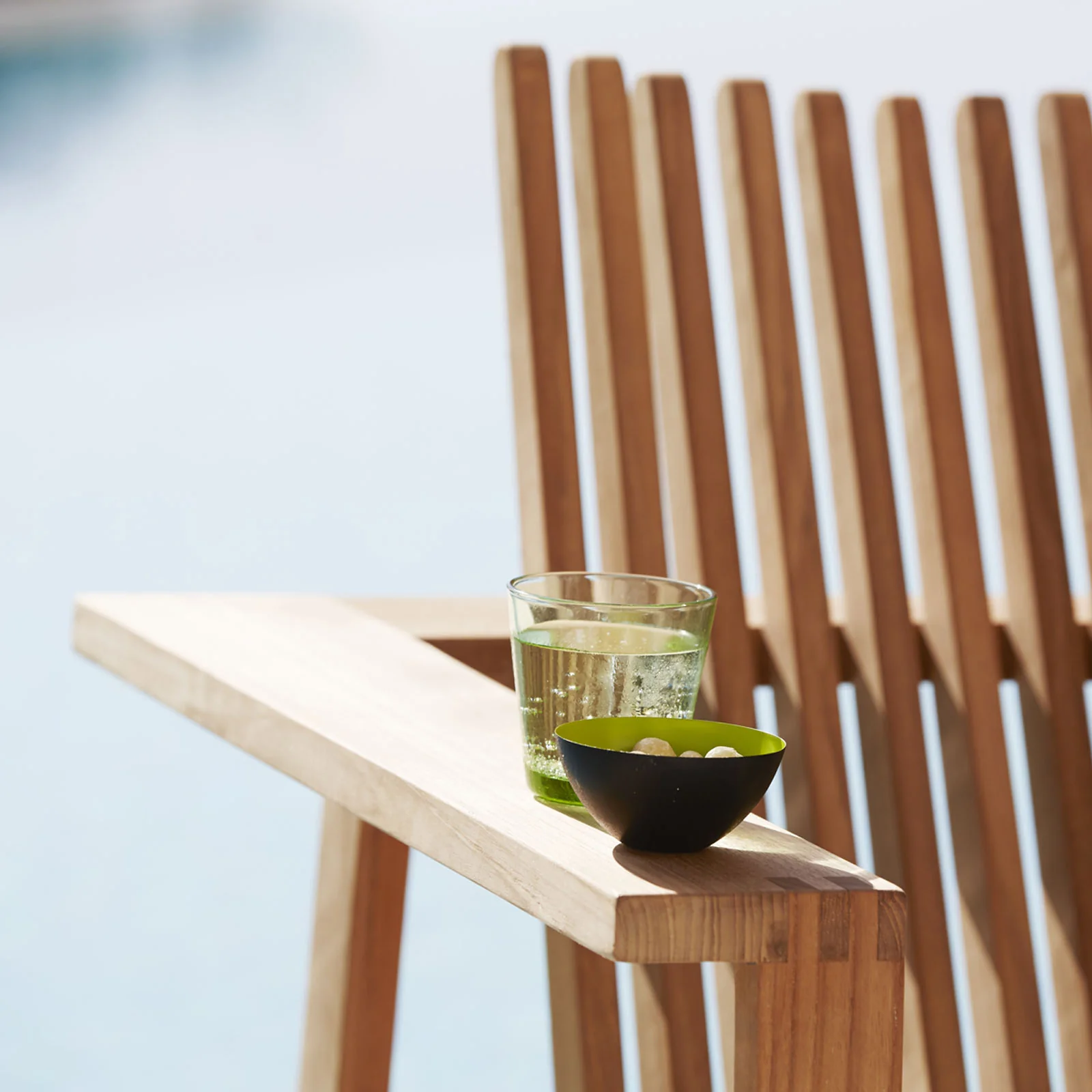 Amaze Outdoor Teak Stackable Lounge Chair - Image 16
