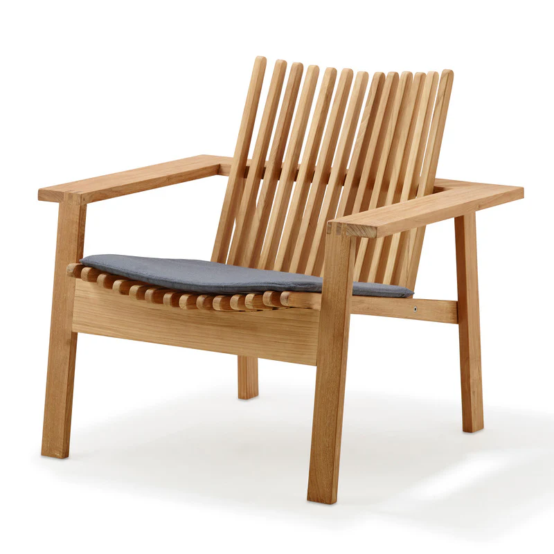 Amaze Outdoor Teak Stackable Lounge Chair - Image 5