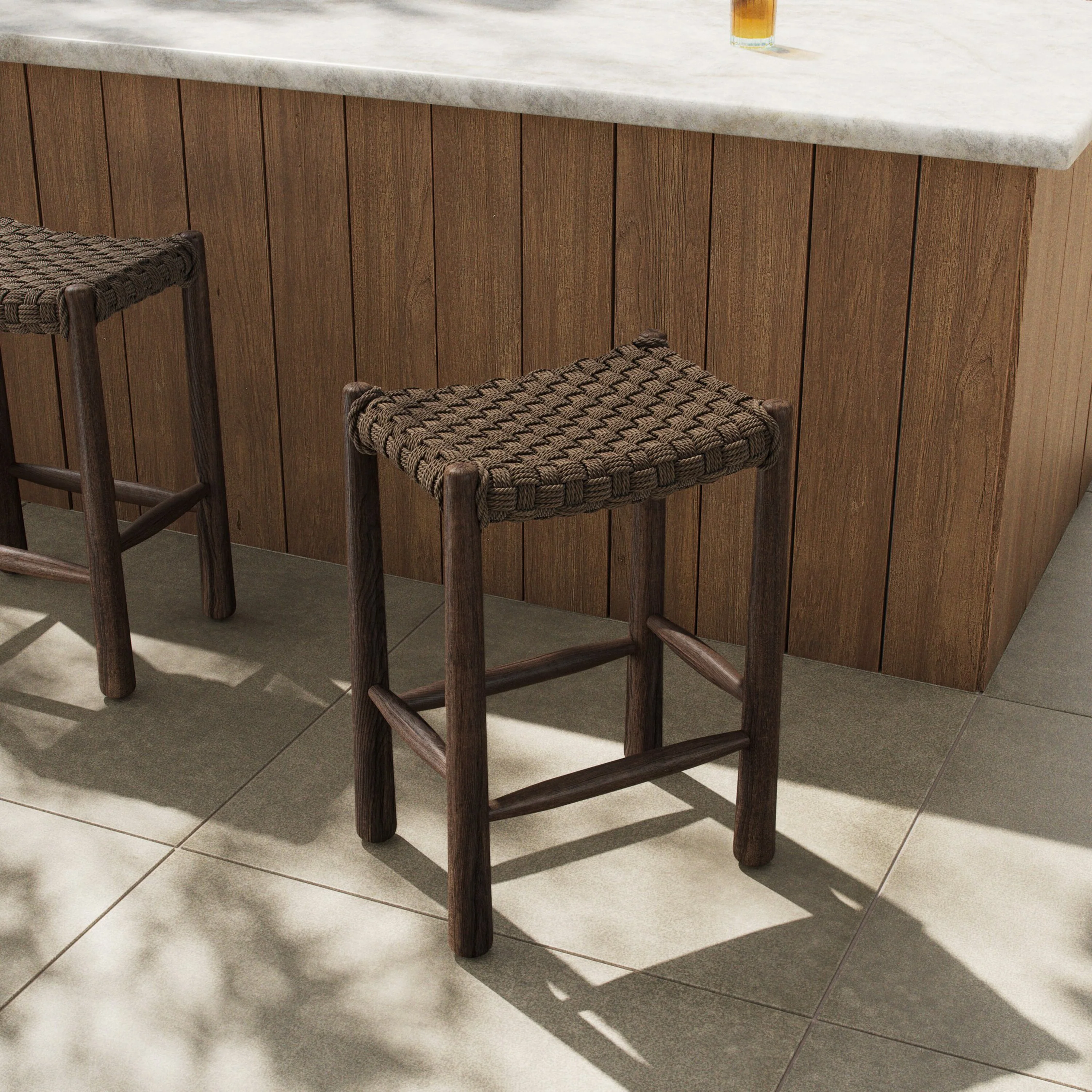 Amber Lewis x Four Hands Savio Outdoor Stool - Image 11
