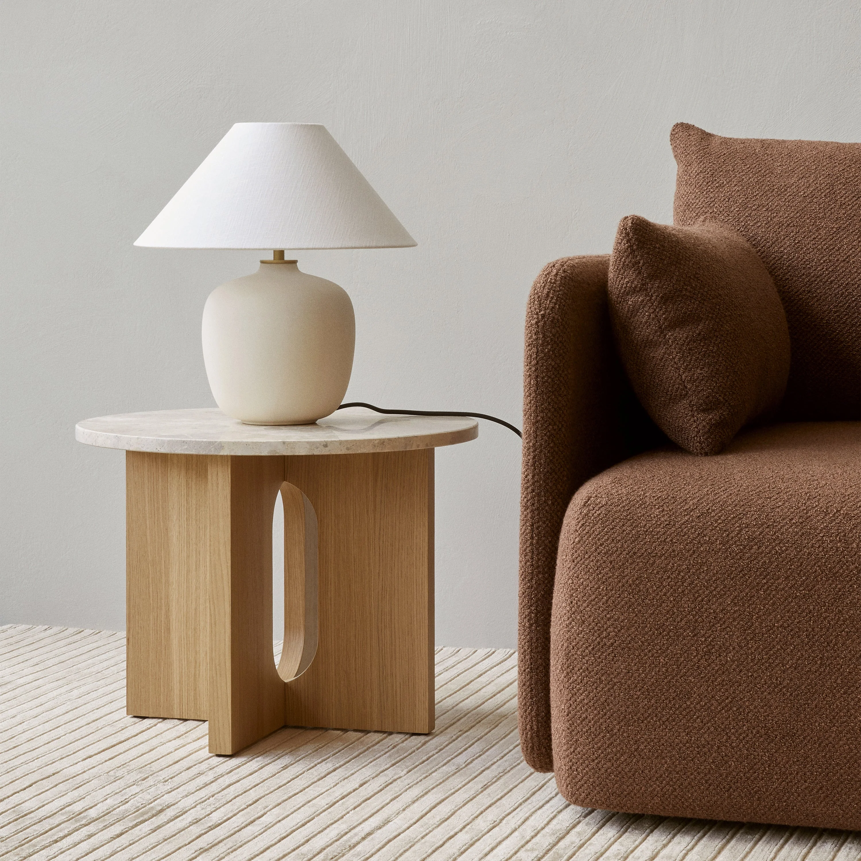 Androgyne Side Table with Wood Base - Image 12