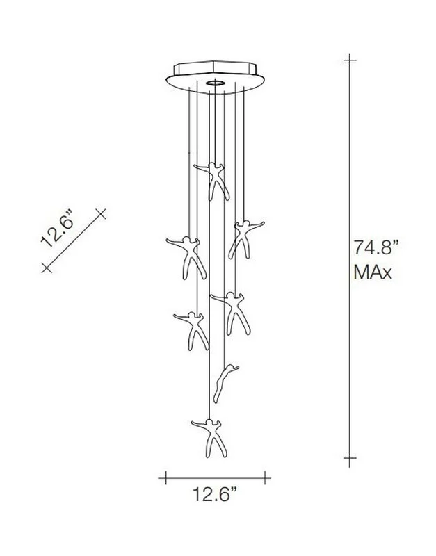 Angel Falls Cluster Pendant Light - Image 3