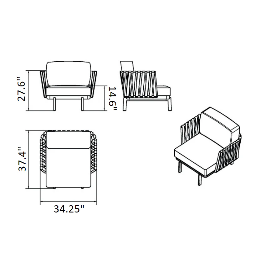 Anthea Easy Outdoor Lounge Chair - Image 18