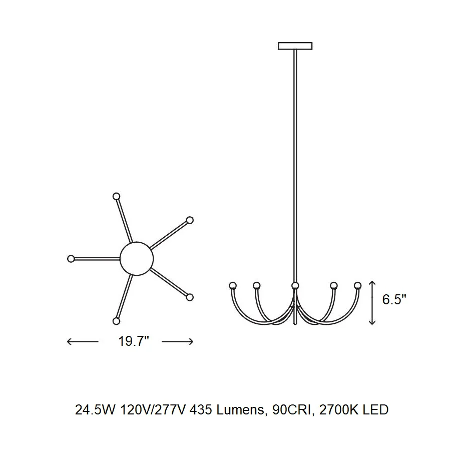 Arca Single Chandelier - Image 7