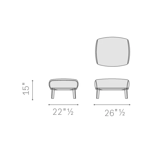 Archibald Armchair with Wood Legs - Image 9