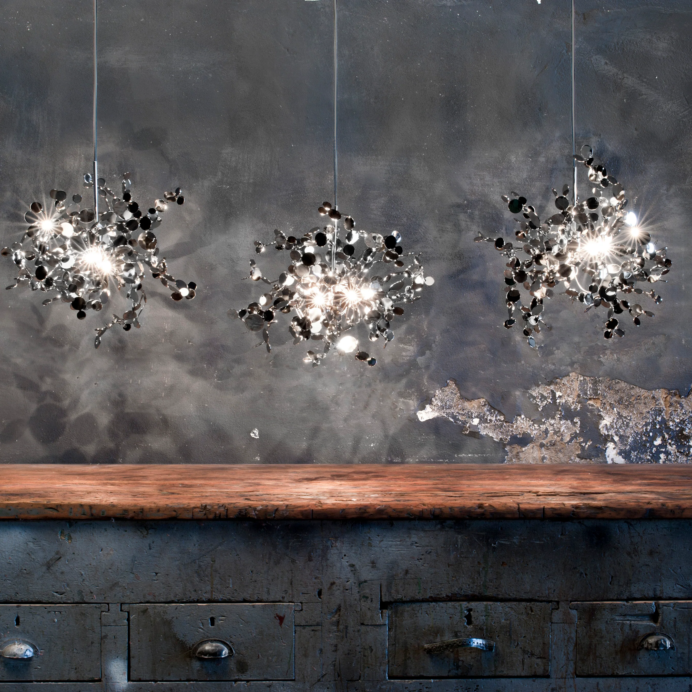Argent Mini Pendant Light with Disc - Image 2