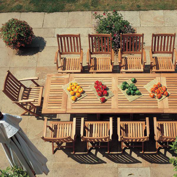 Ascot Teak Folding Carver Outdoor Chair - Image 7