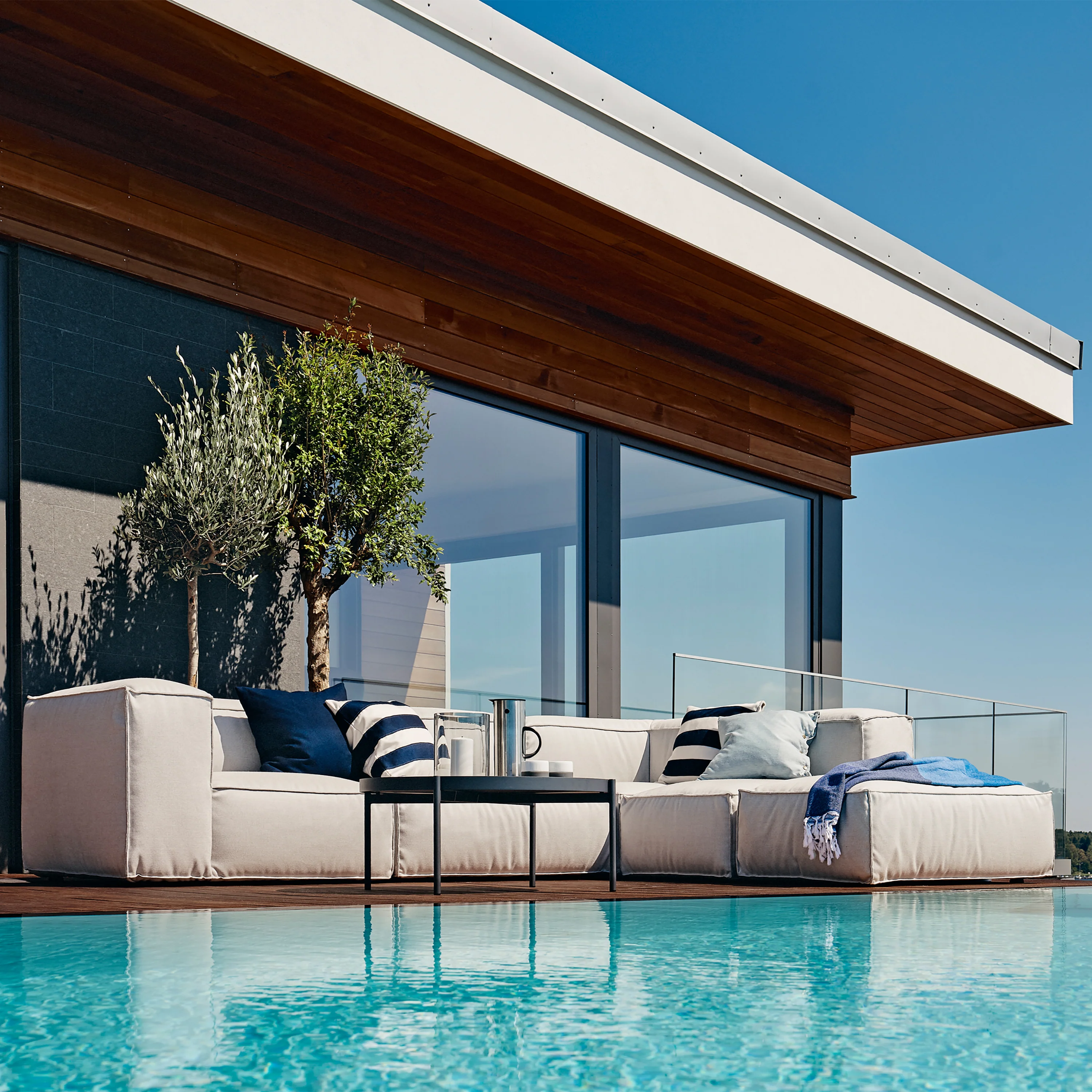 Asker 3 Seater Outdoor Sofa with Ottoman - Image 11