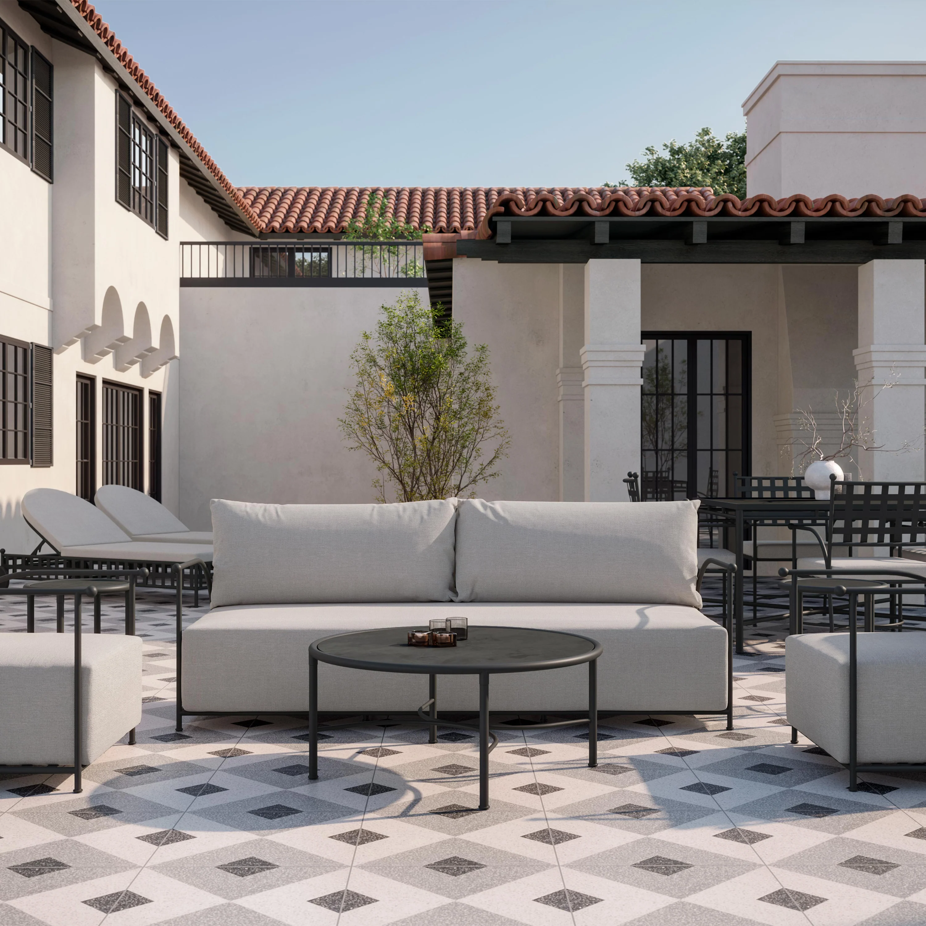 Athens High Back 3 Seat Outdoor Sofa - Image 2
