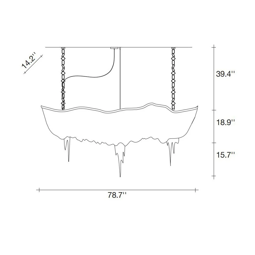 Atlantis Linear Chandelier - Image 3