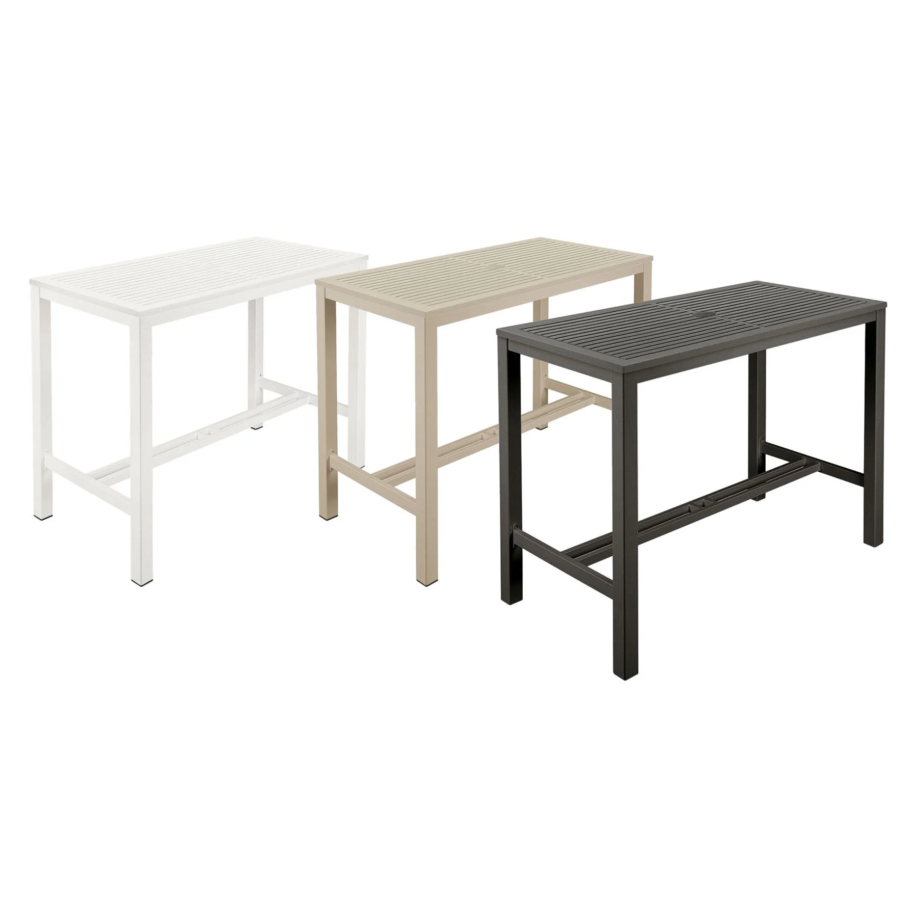 Aura Aluminum Pub High Outdoor Dining Table - Image 9
