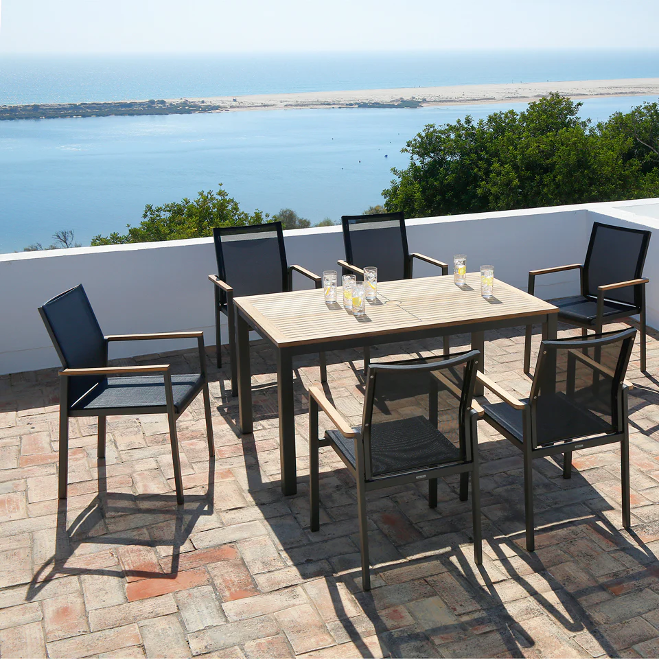 Aura Rectangular Outdoor Dining Table - Image 11