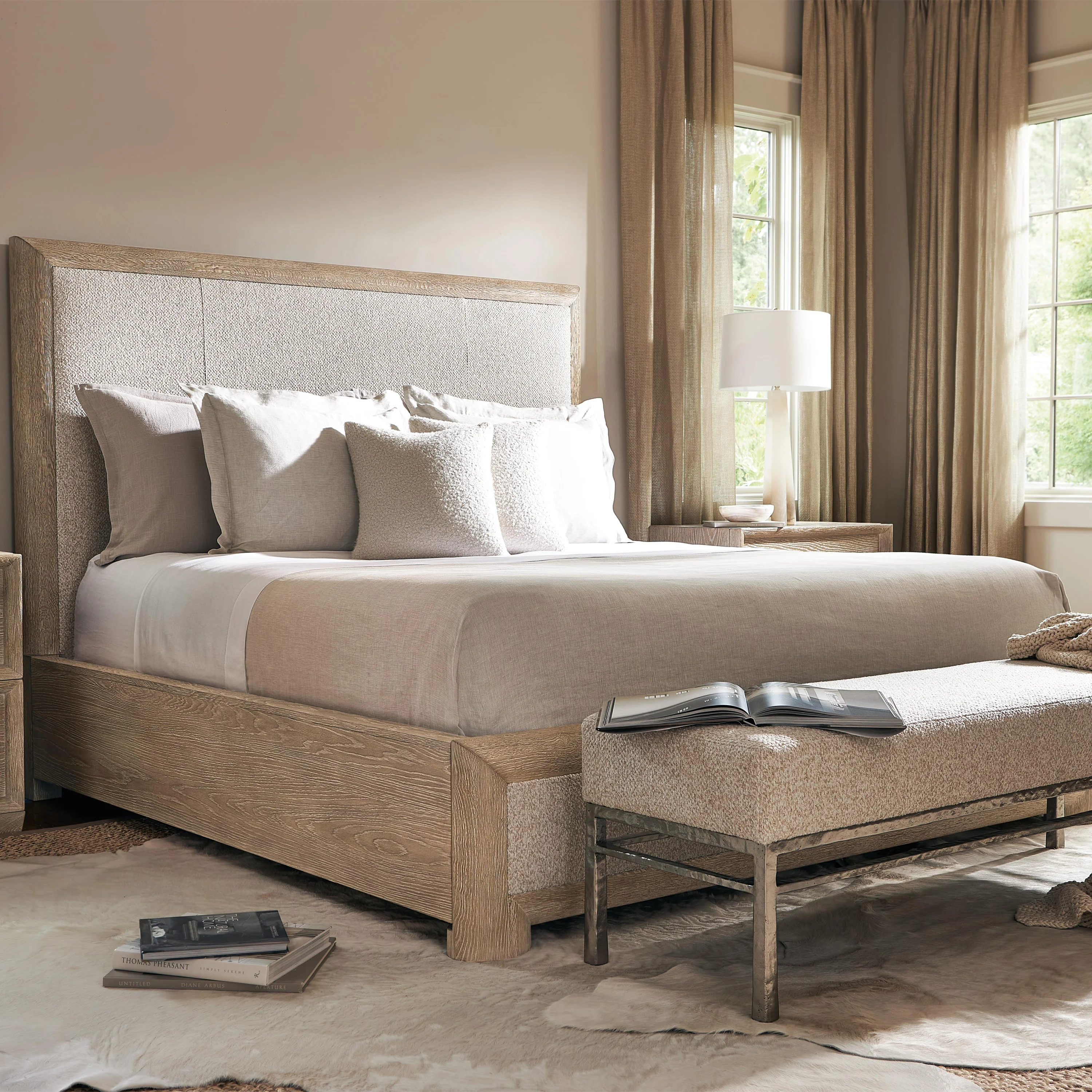 Aventura Upholstered Panel Bed - Image 2