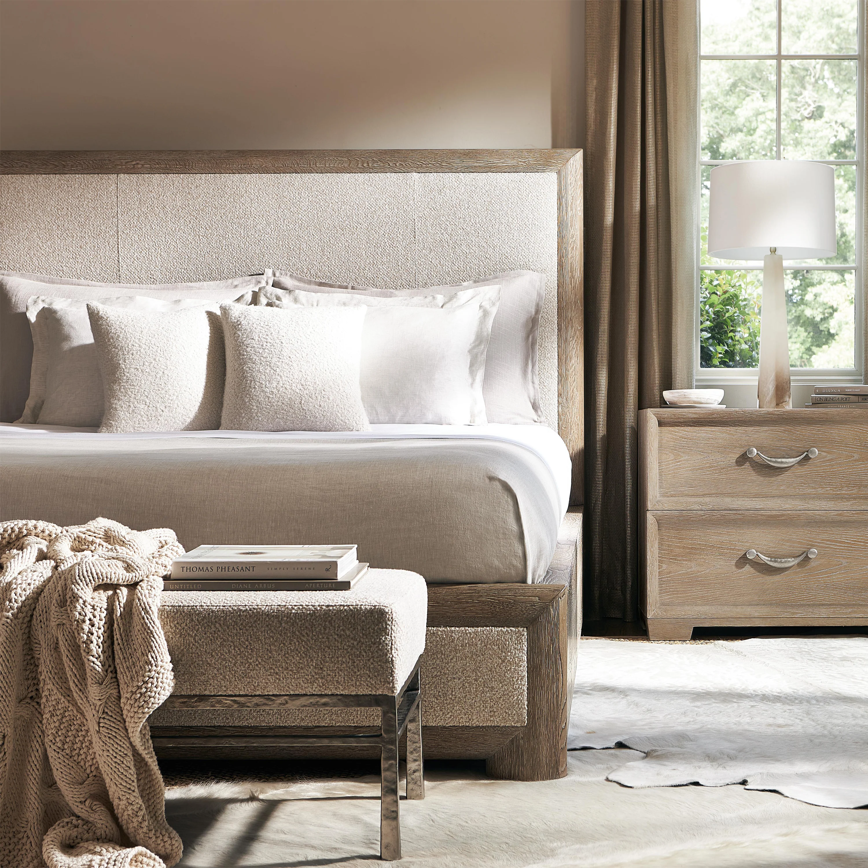 Aventura Upholstered Panel Bed - Image 7