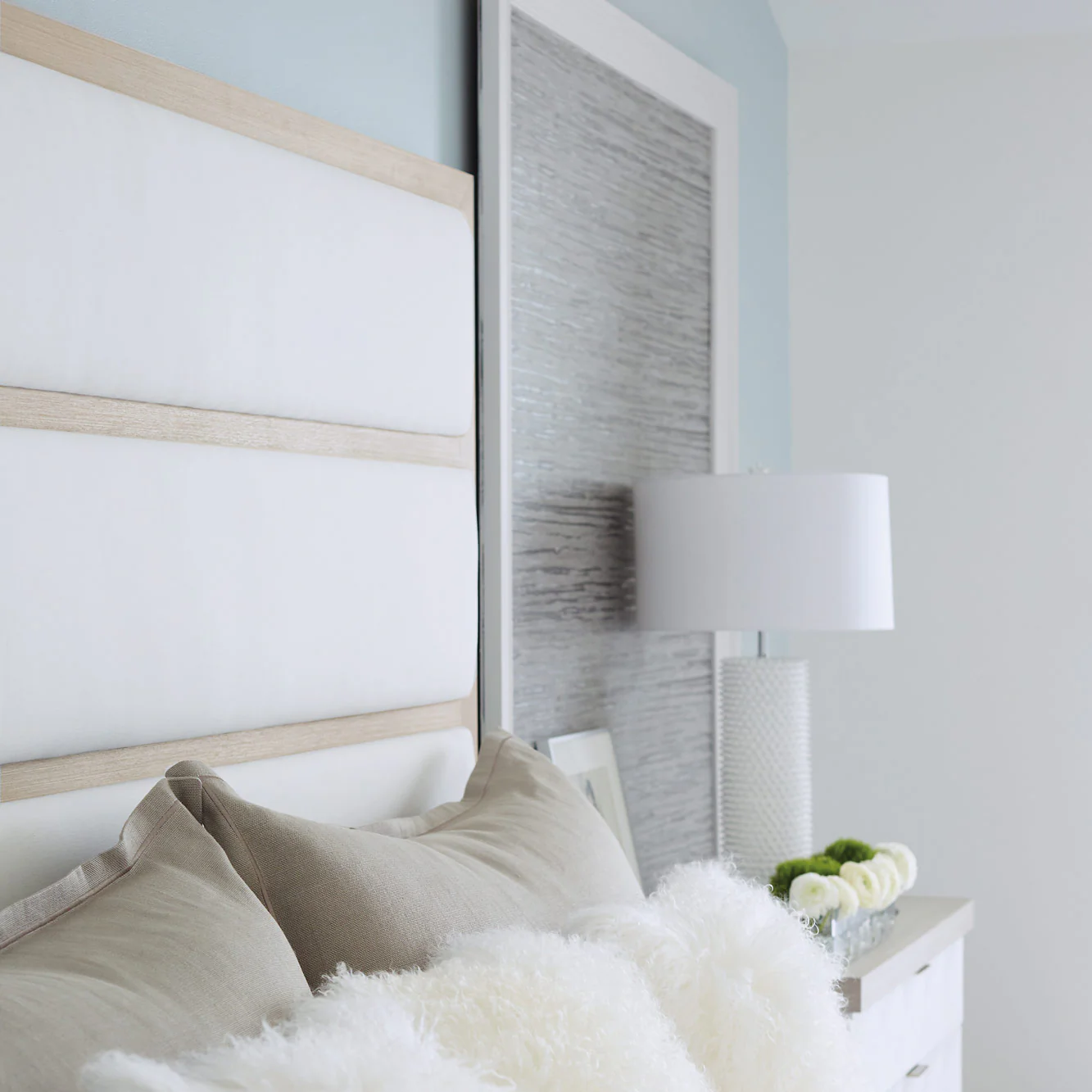 Axiom Upholstered Panel Bed with High Headboard - Image 11
