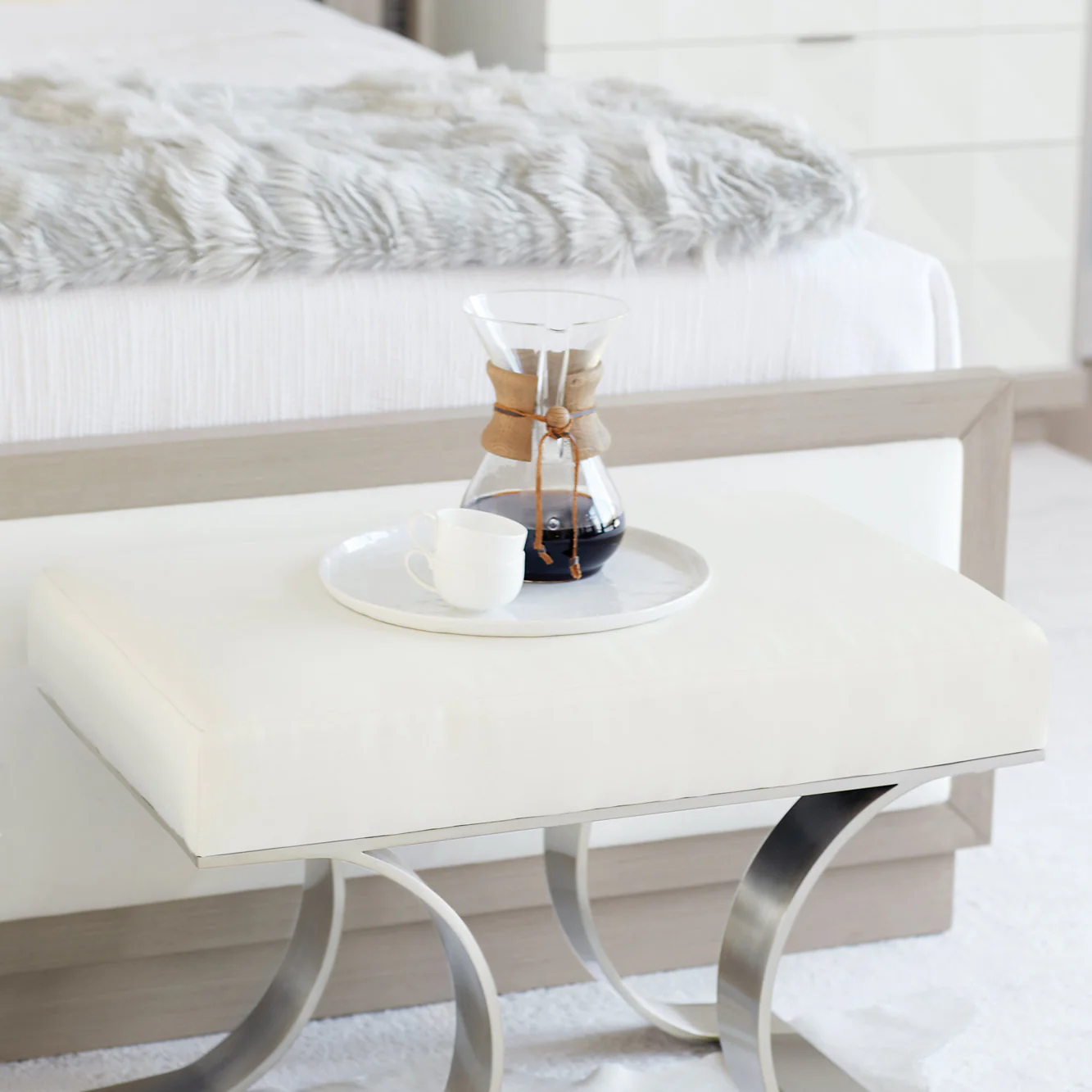 Axiom Upholstered Panel Bed with High Headboard - Image 9