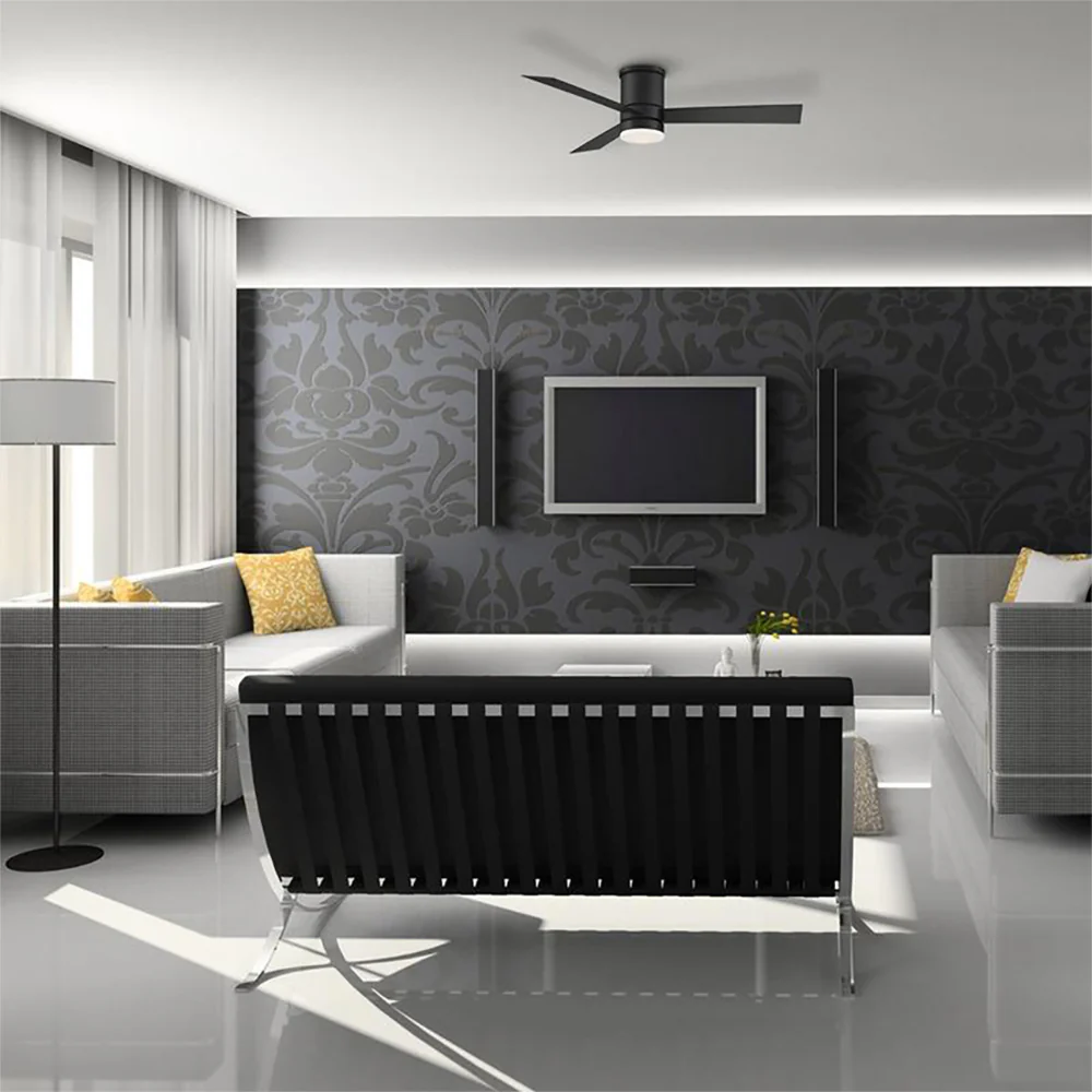 Axis Indoor/Outdoor LED Smart Flush Mount Ceiling Fan - Image 2