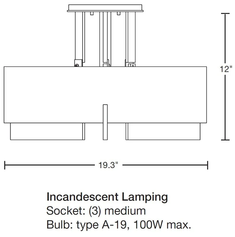 Axis Medium Semi Flush Mount - Image 22