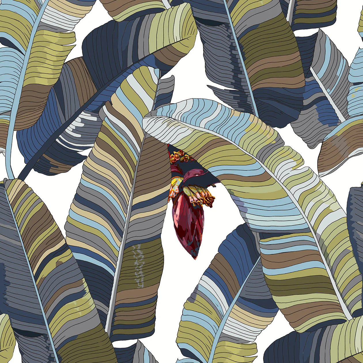 Banana Palm Dream Wallpaper Sample Swatch - Image 25
