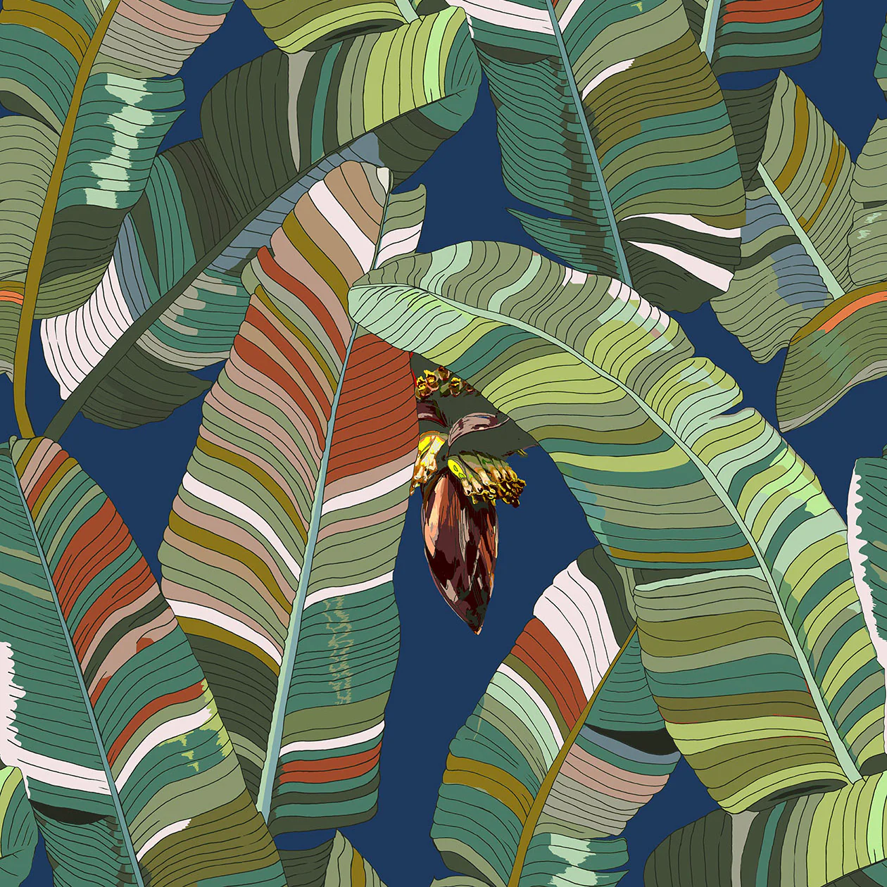 Banana Palm Dream Wallpaper Sample Swatch - Image 4
