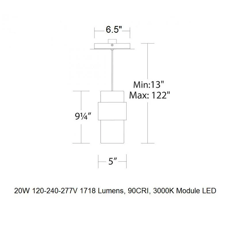 Banded LED Mini Pendant Light - Image 13