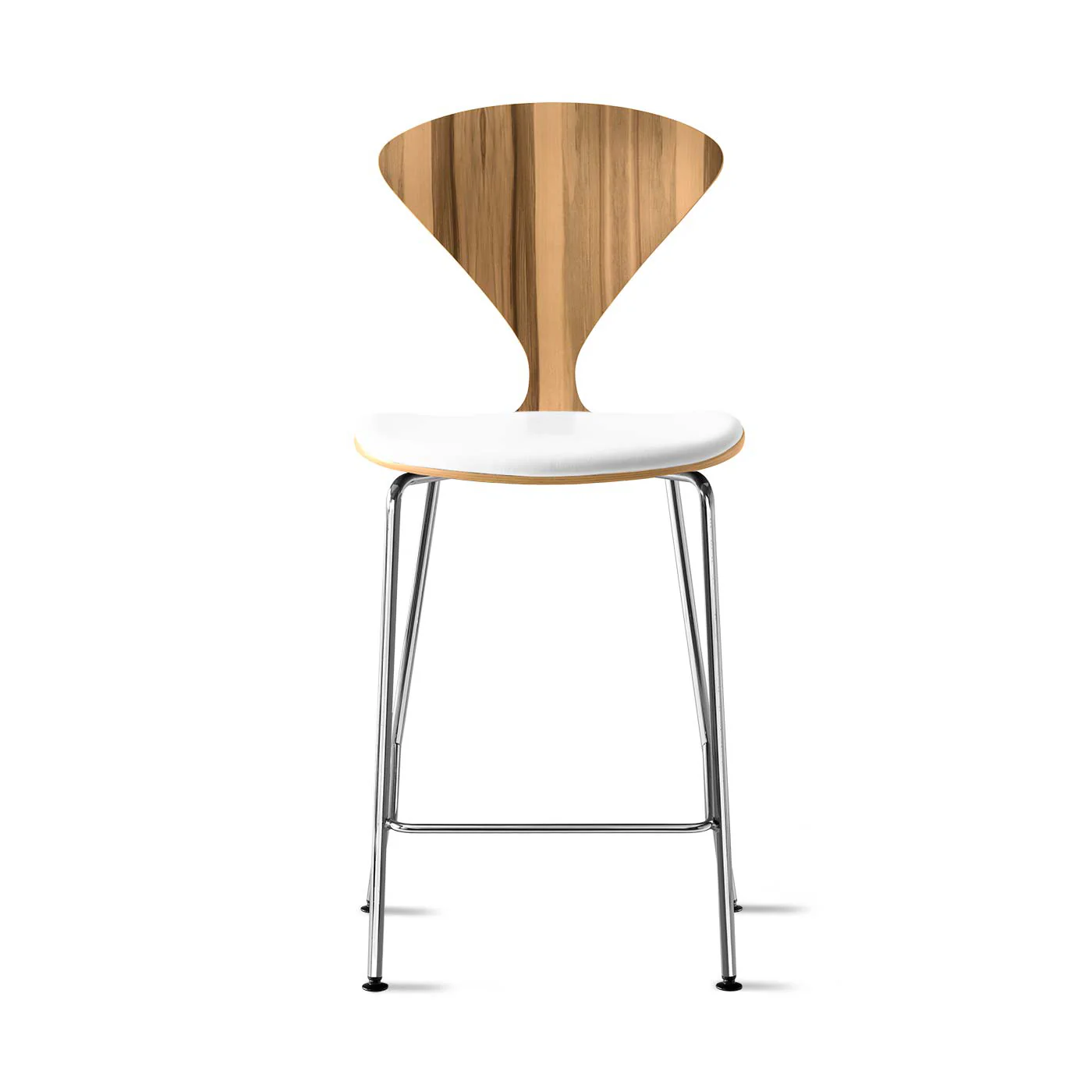 Stool with Chrome Base - Upholstered Seat - Image 17