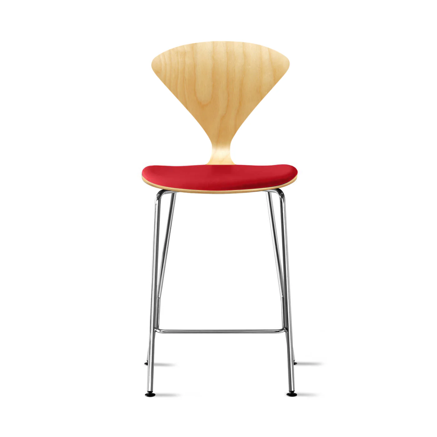 Stool with Chrome Base - Upholstered Seat - Image 28