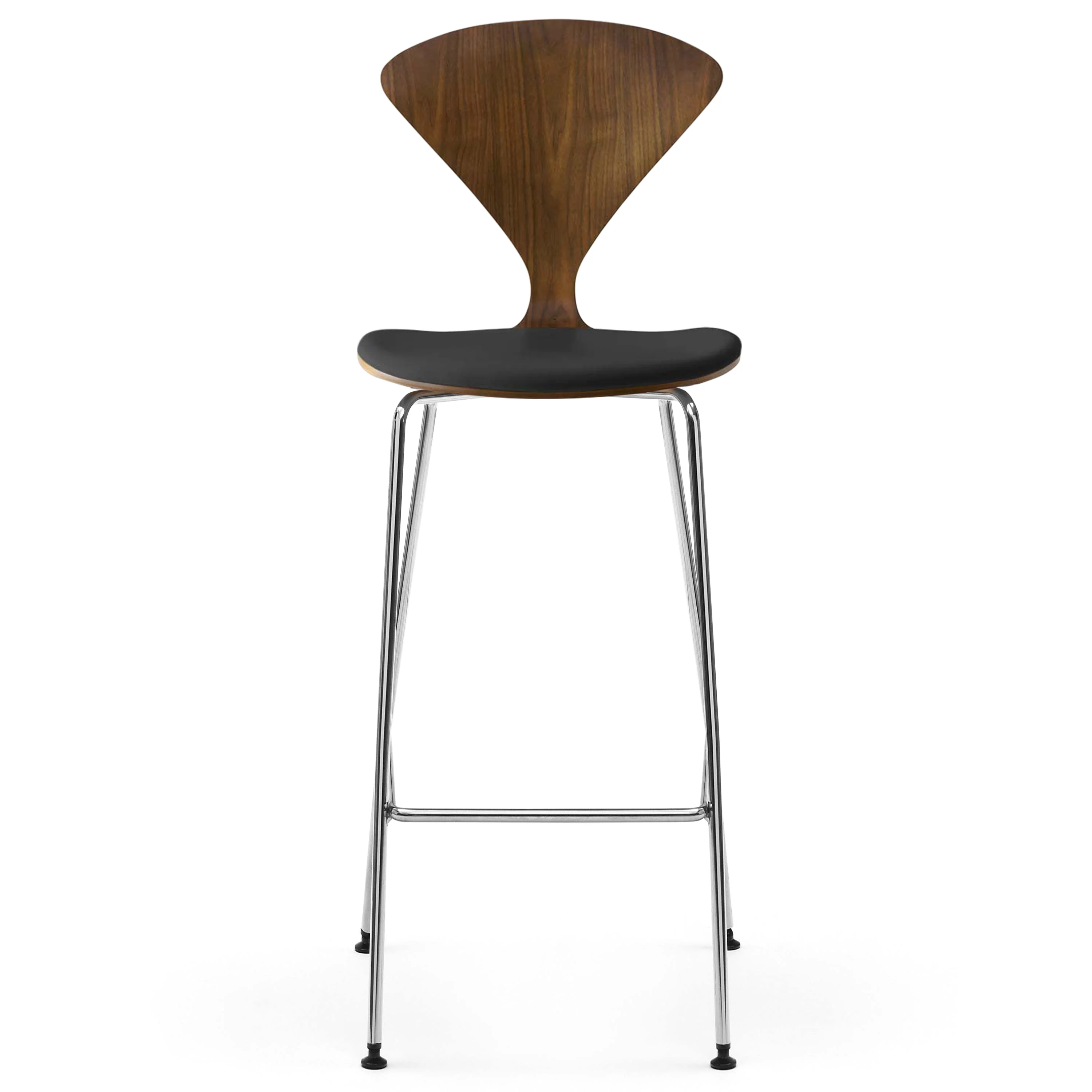Stool with Chrome Base - Upholstered Seat - Image 34