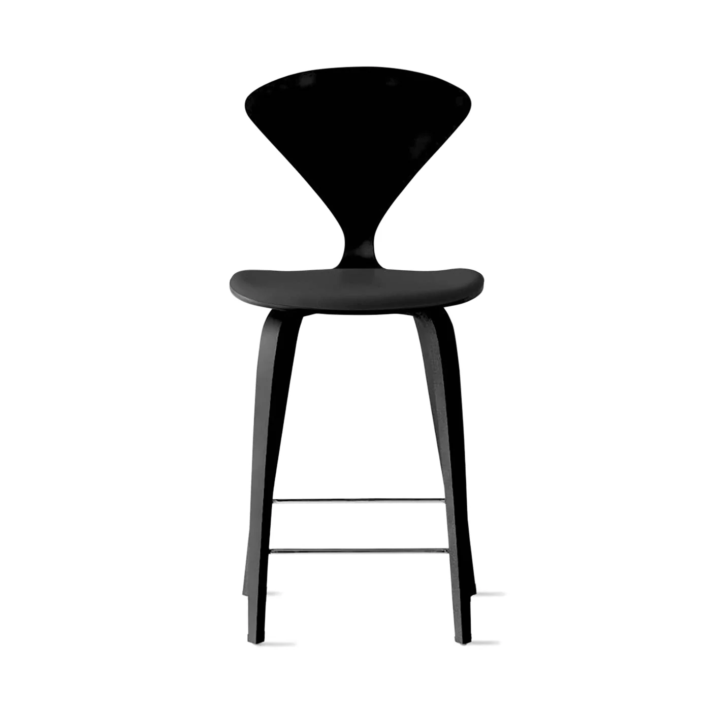Stool with Wood Base - Upholstered Seat - Image 25