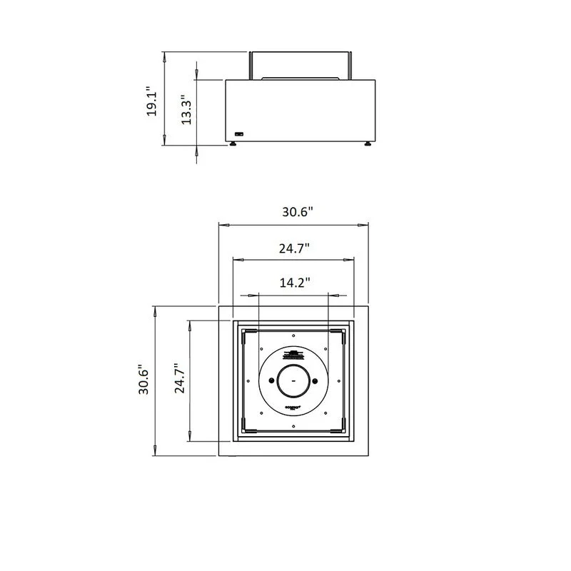 Base 30 Teak Outdoor Fire Table Set - Image 14