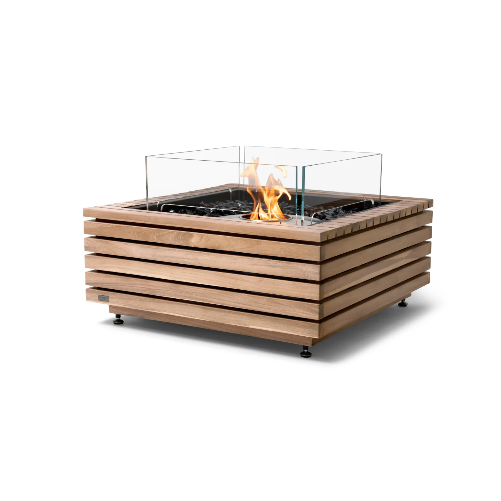 Base 30 Teak Outdoor Fire Table Set - Image 5
