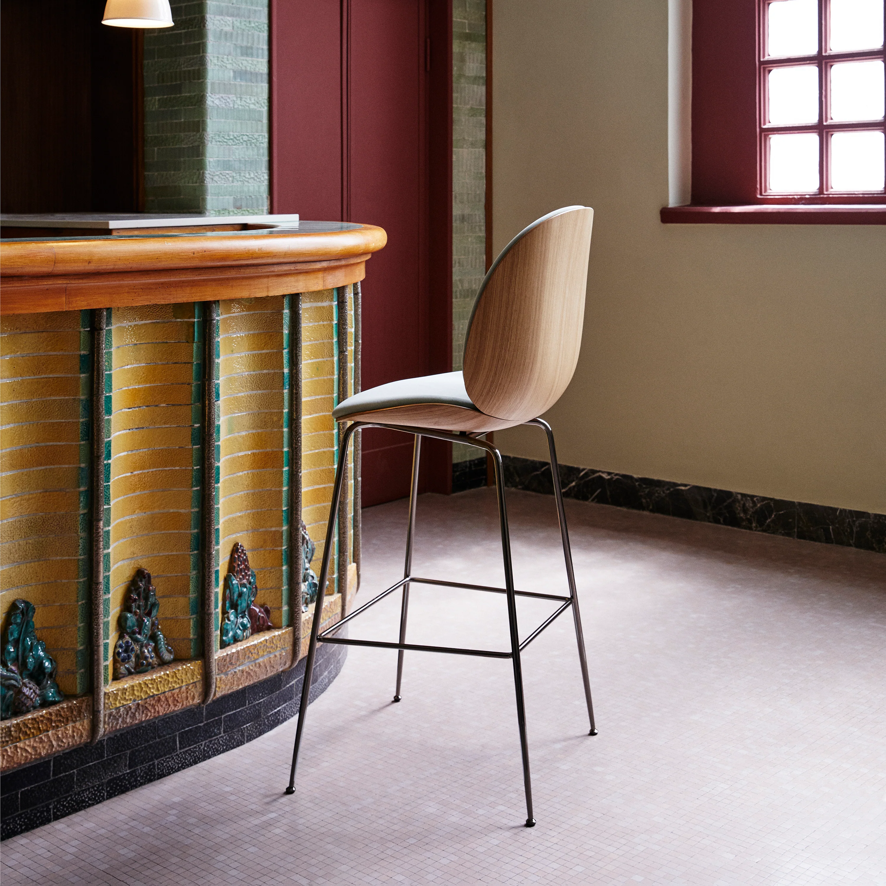 Beetle 3D Veneer Front Upholstered Stool - Image 80