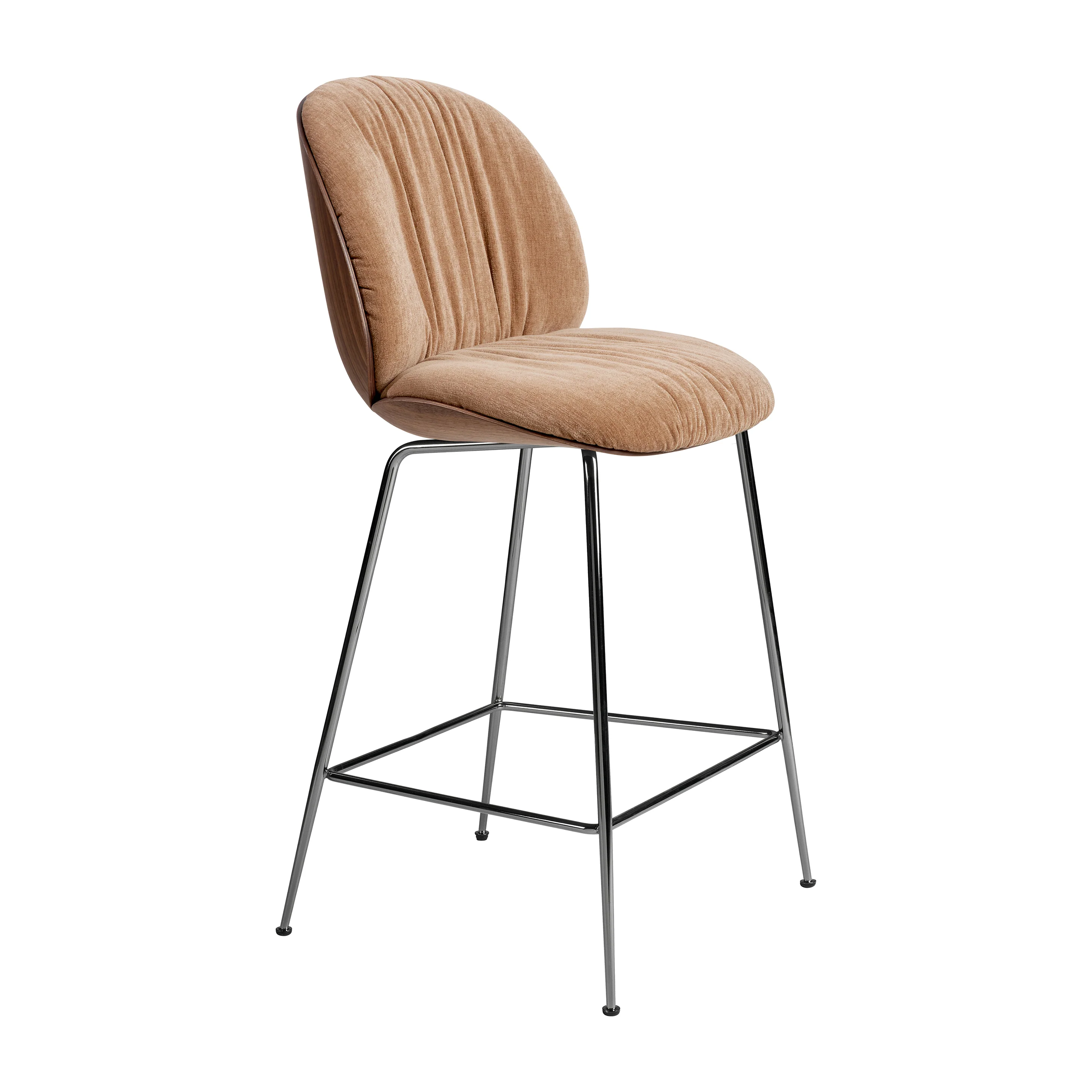 Beetle Soft Veneer Front Upholstered Bar and Counter Stool - Image 3