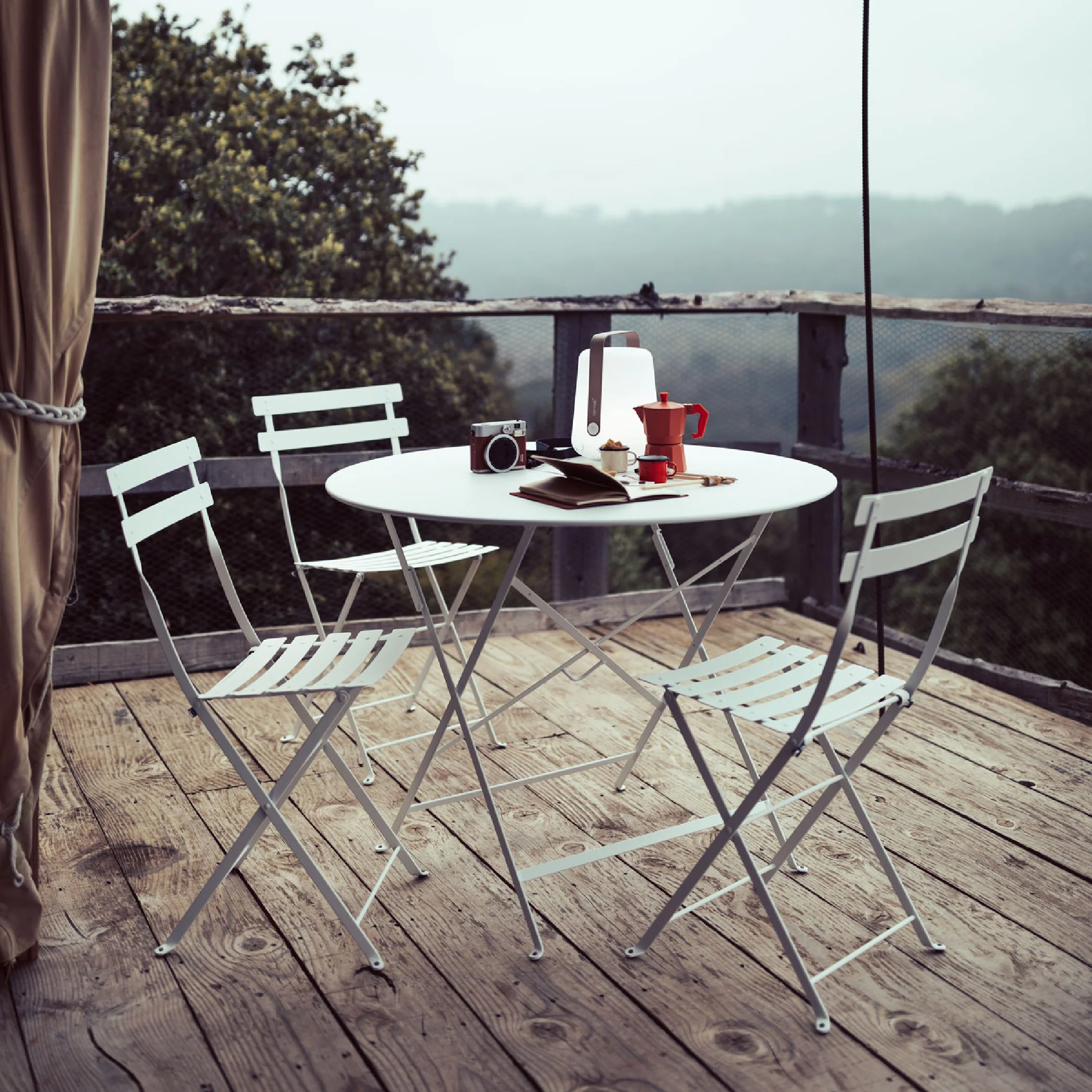 Bistro Chair & Round Folding Table Outdoor Mix-Match Set - Image 17