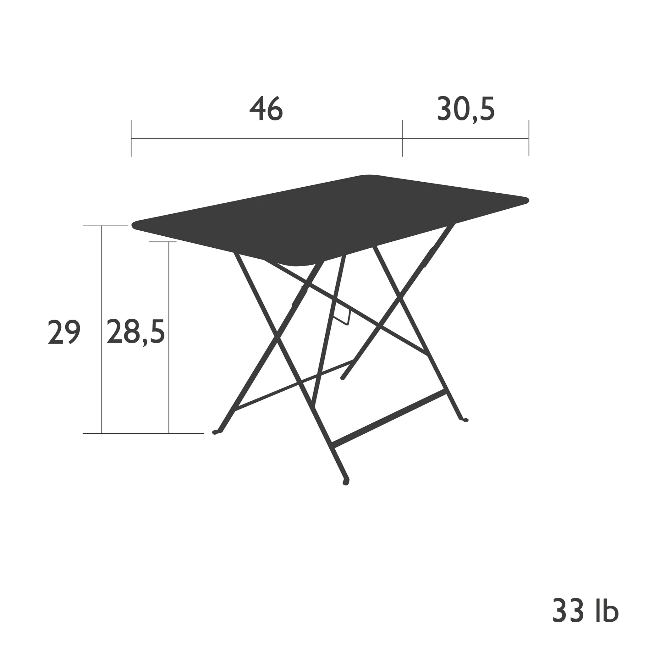 Bistro Rectangle Folding Outdoor Table - Image 38